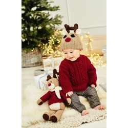 Stylecraft Toy Reindeer and Hat and Jumper Pattern 9869