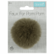 Faux Fur Pom Pom - 6cm - Various Colours