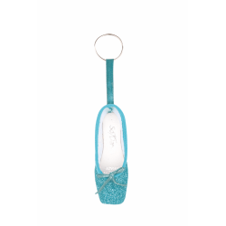 SoDanca Mini Pointe Shoe Glitter Keyring - Turquoise