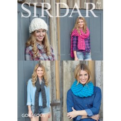 Sirdar Gorgeous Hat and Scarf Pattern 7964